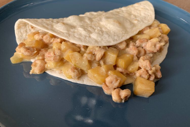 Wraps met Hollandse garnalen