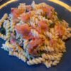 pasta met zalm en babyspinazie