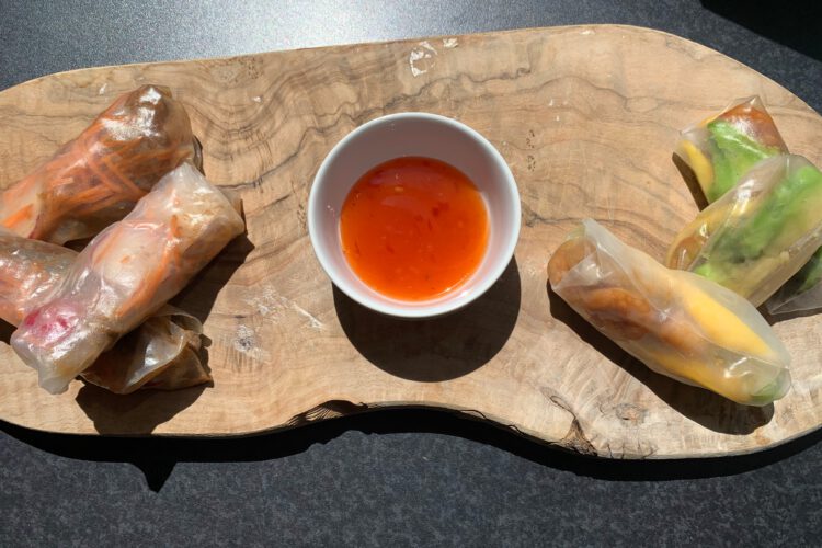 Springrolls met vis of vlees