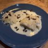 Kabeljauw in speksaus met baconcrumble